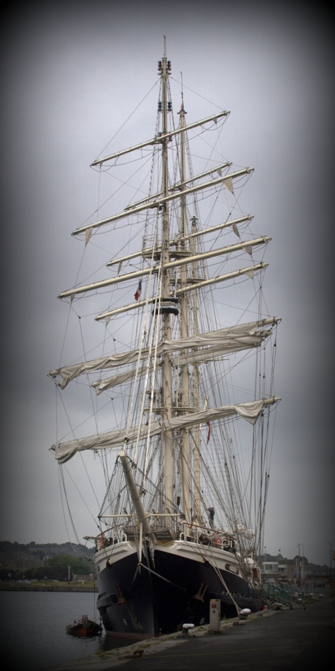 Tall Ship in St. Malo by A.M. Roos